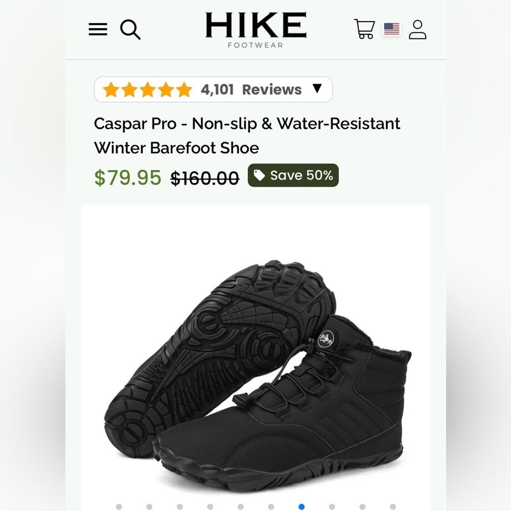 HIKE Footwear CASPER PRO Women's Size 9-9.5 Black Athletic Shoes #319